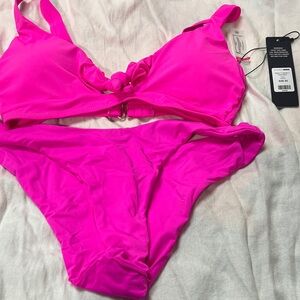 Fashion Nova Vivid Pink Bikini Set